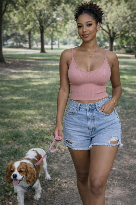 RIBBED SEAMLESS CAMI TOP
