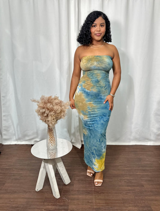 TIE DYE TUBE DRESS