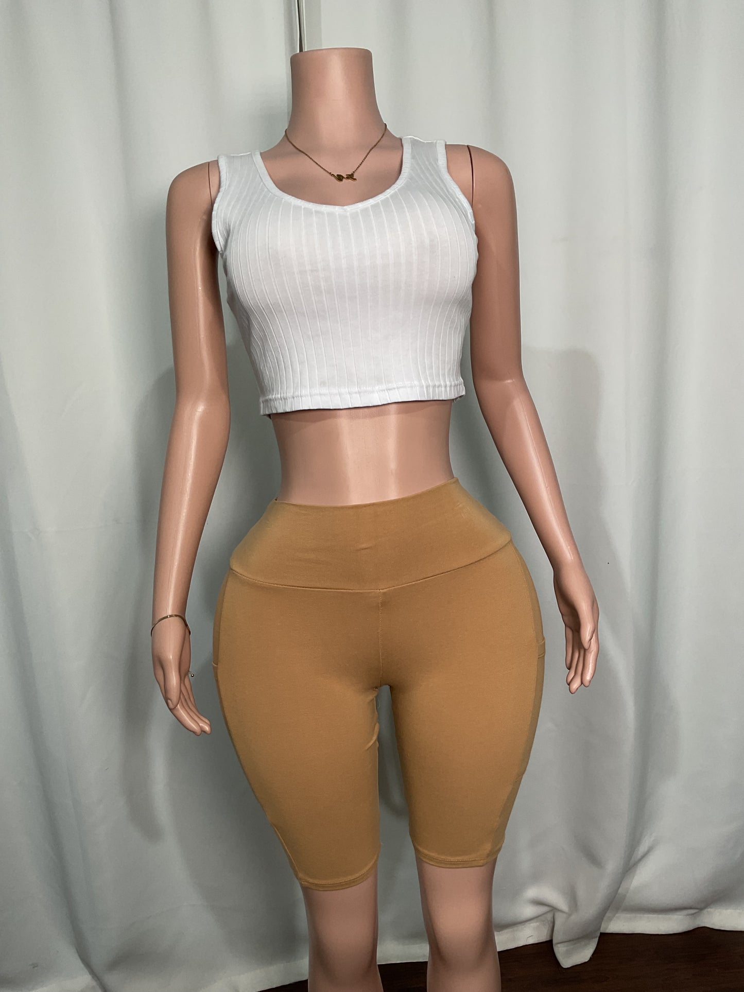 POCKET HIGH WAISTED BIKER SHORTS