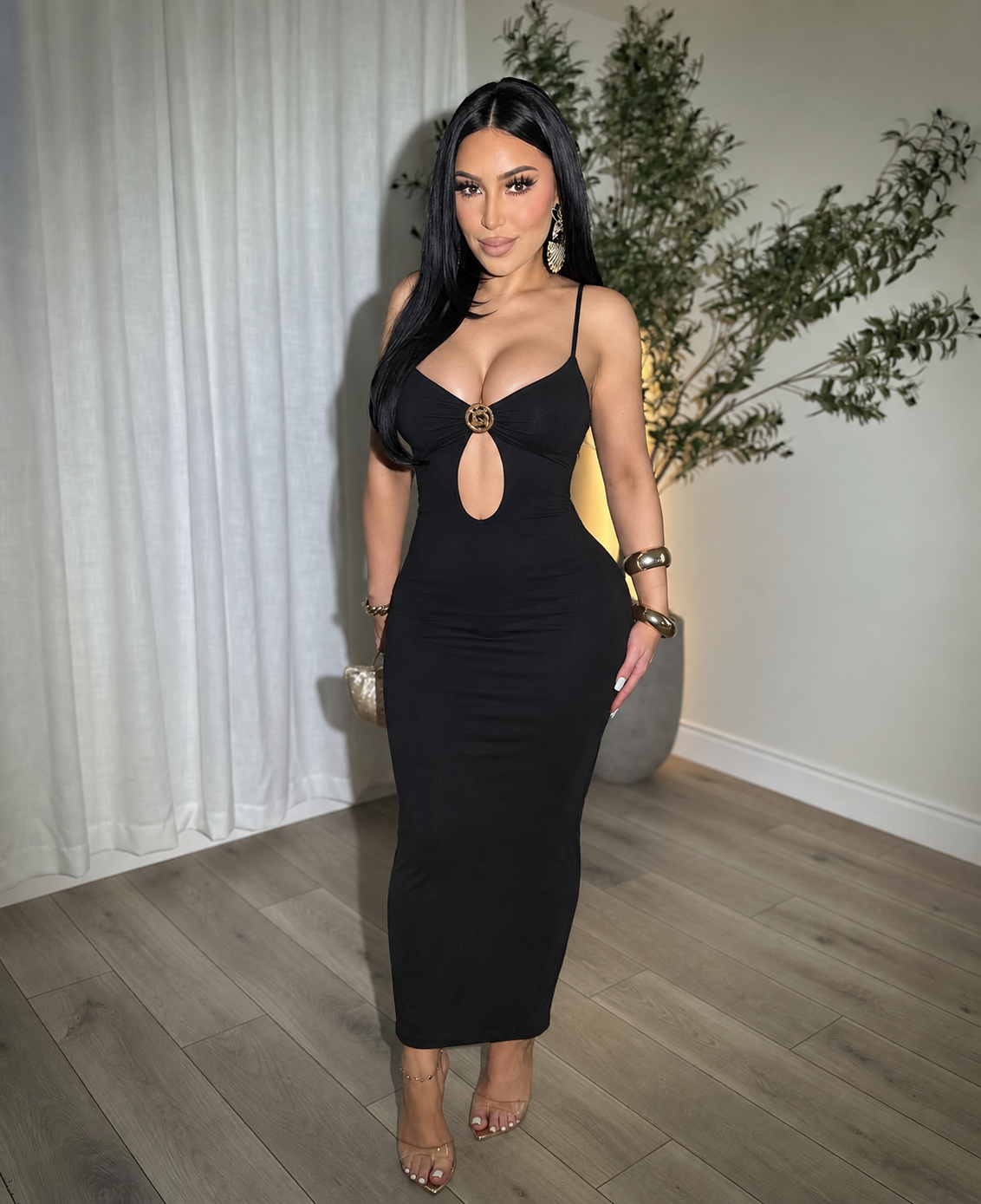 TEMPTRESS MIDI DRESS