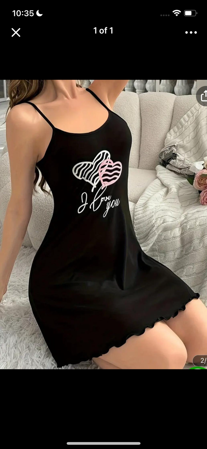 I LOVE YOU MINI PJ DRESS – Everything Lexis