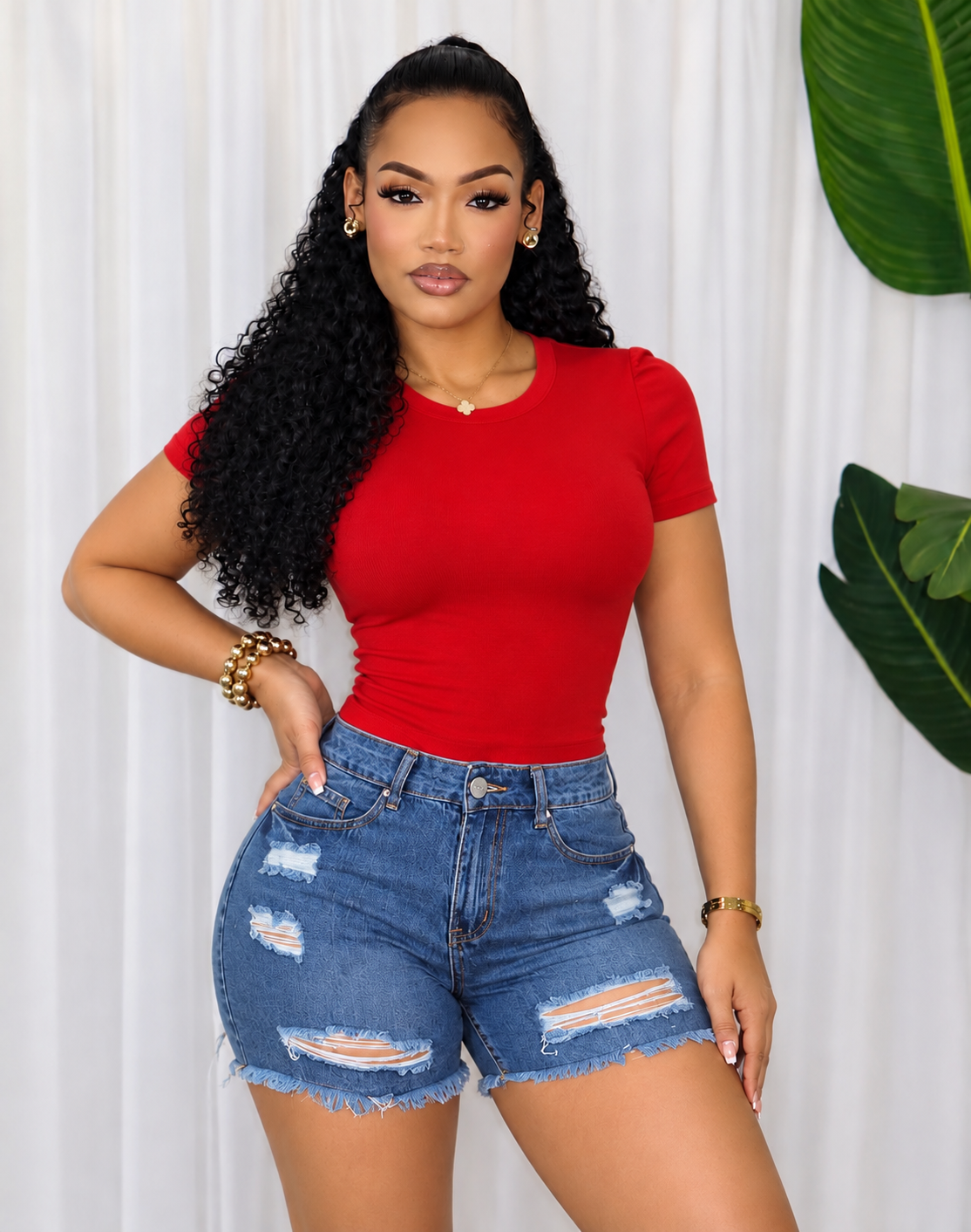 ROUND NECK SHORT SLV BODYBLOUSE