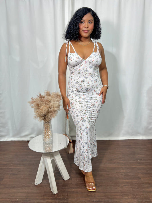 PRINCESSA TIE FRONT MAXI DRESS