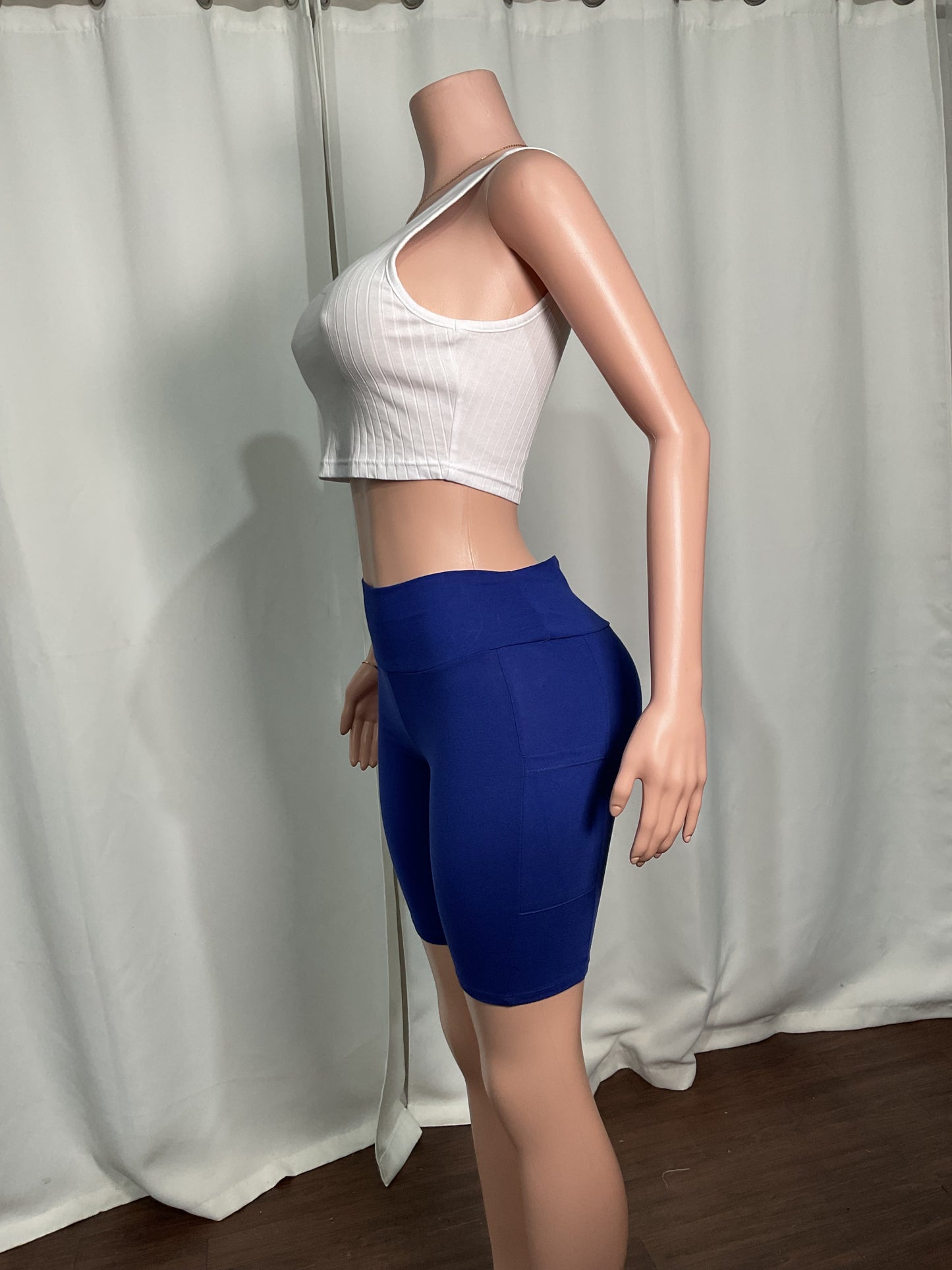 POCKET HIGH WAISTED BIKER SHORTS