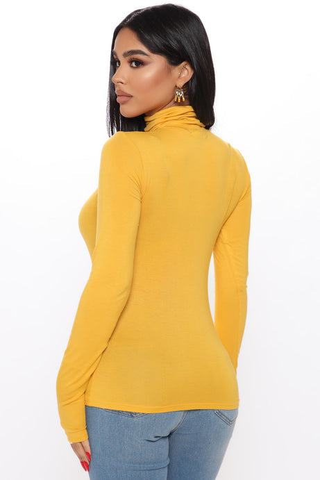 MOCK NECK LONG SLEEVE BLOUSE