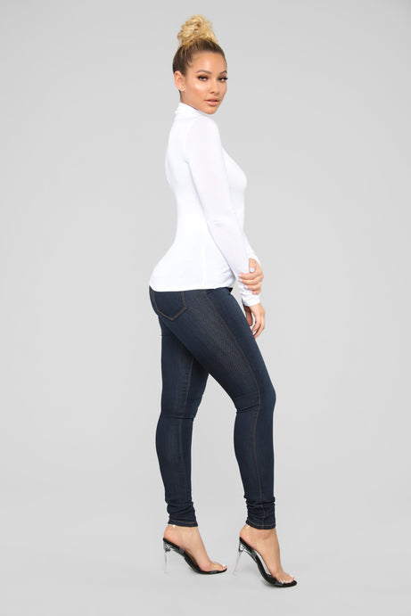 MOCK NECK LONG SLEEVE BLOUSE