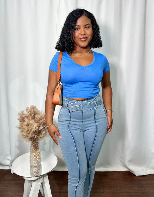 V NECK CROPTOP