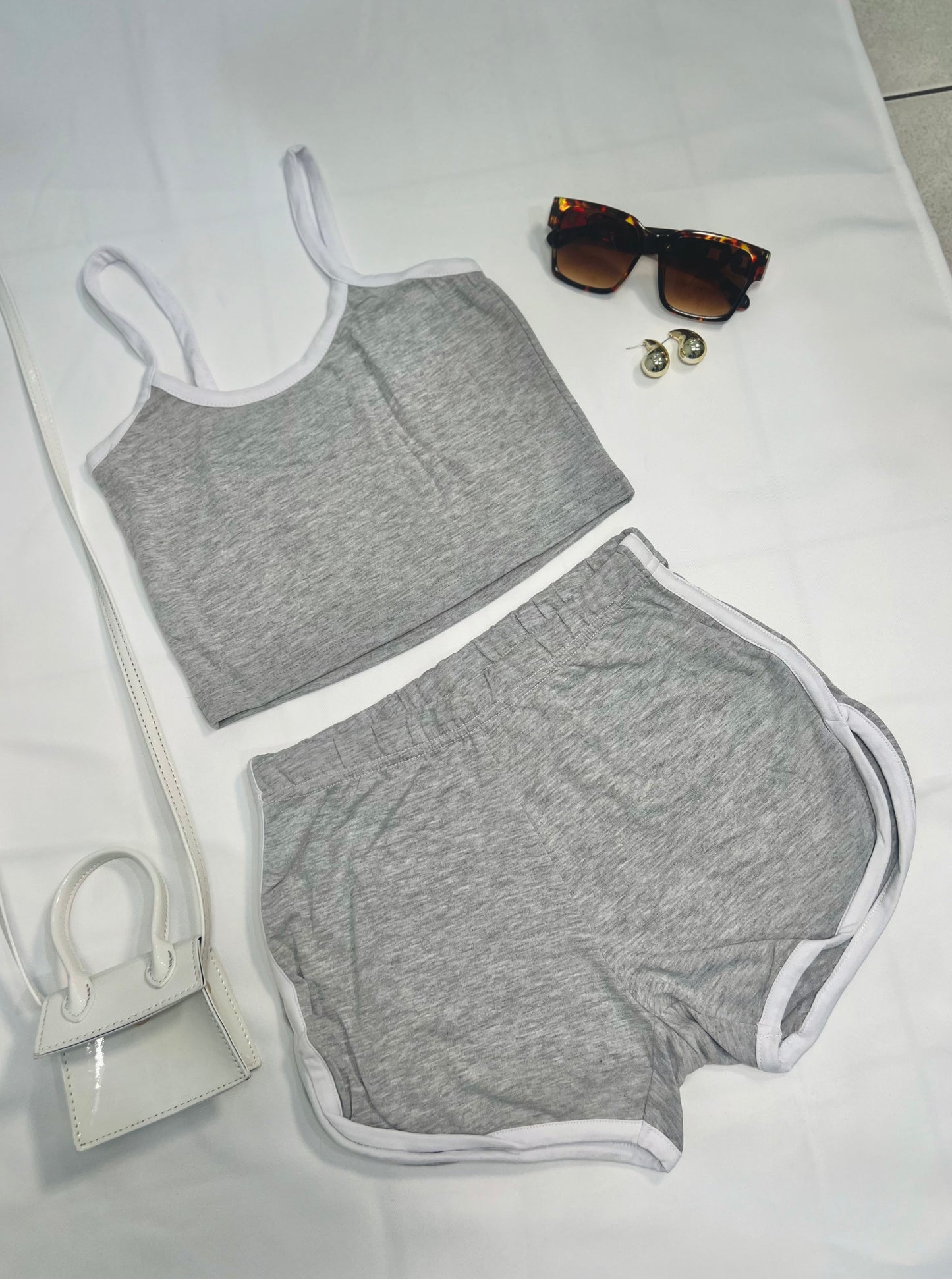 DOLPHIN CAMI CROP TOP SHORT SET