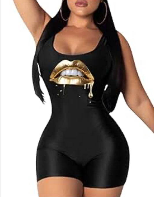 KISS ME SCOOP NECK ROMPER