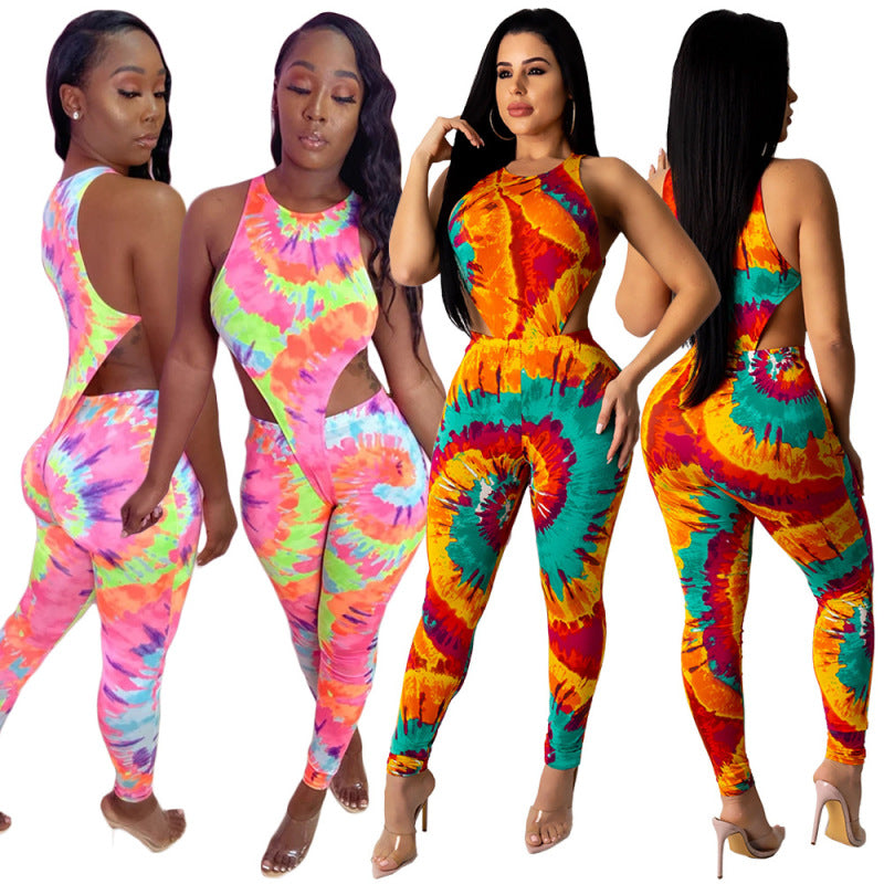 HIGH RISE TIE DYE 2 PC PANT SET