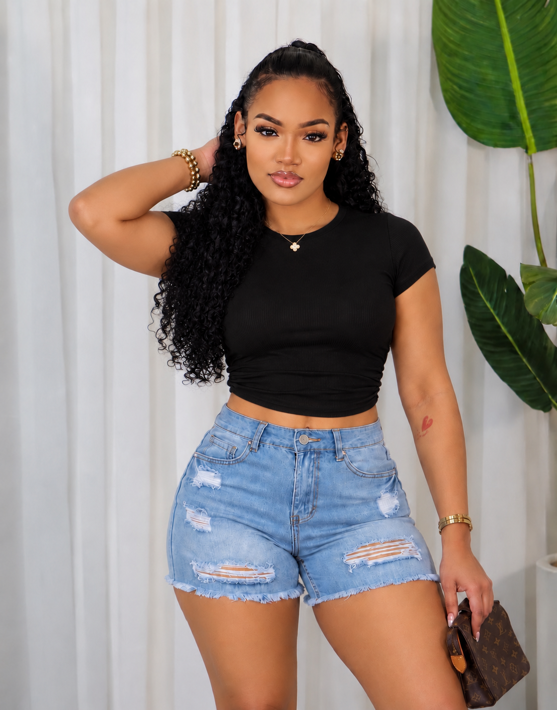 RIBBED OPEN BACK CROP TOP