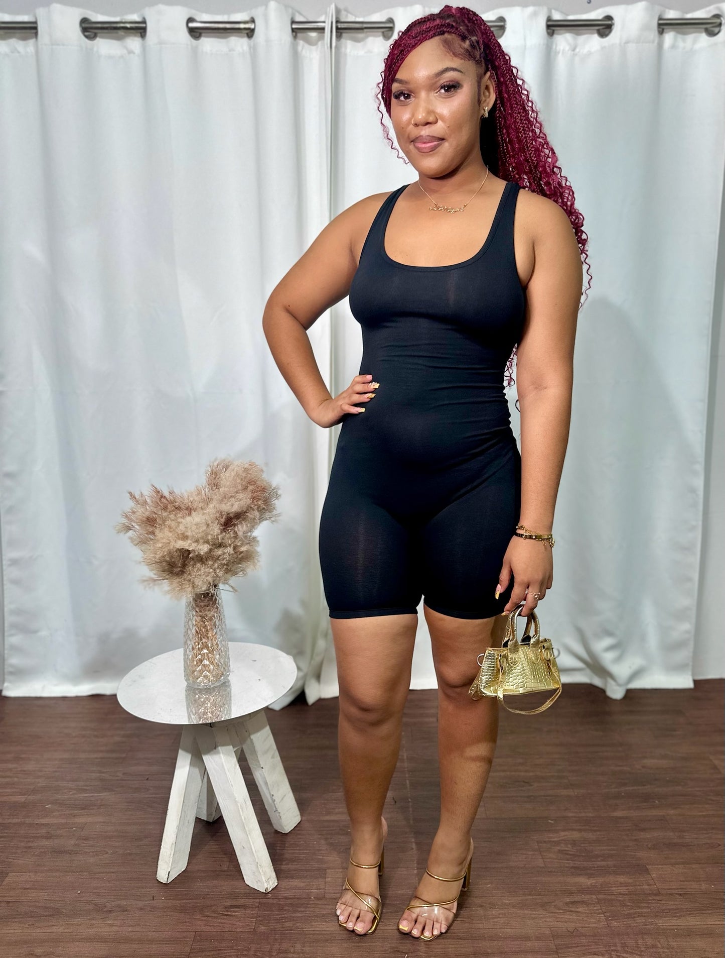 ALERIA SCOOP NECK ROMPER