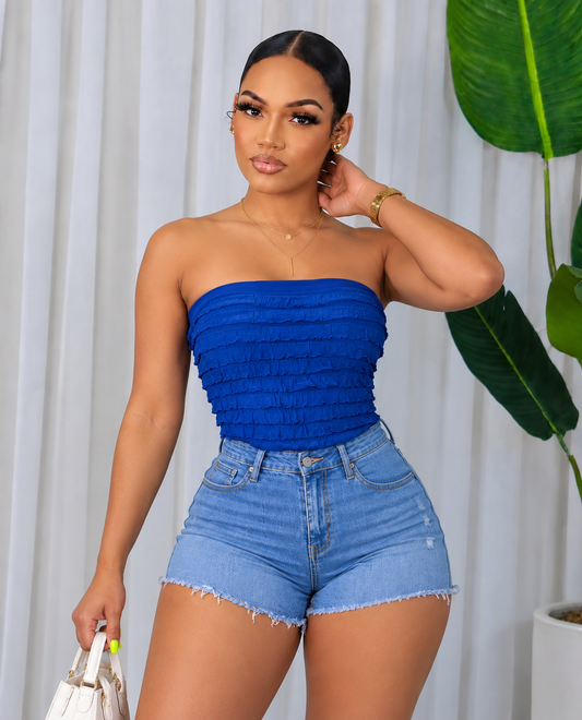 RUFFLE YOUR FEATHERS TUBE BODY BLOUSE