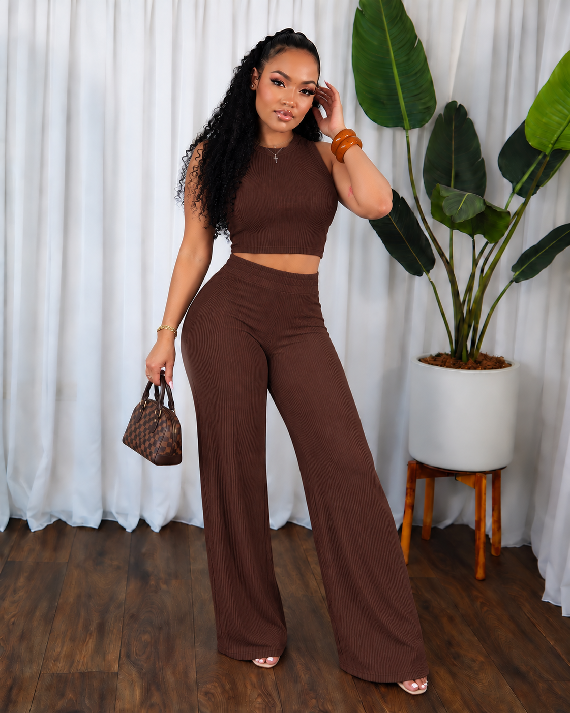 CRINKLED PLISSE LOUNGE SET