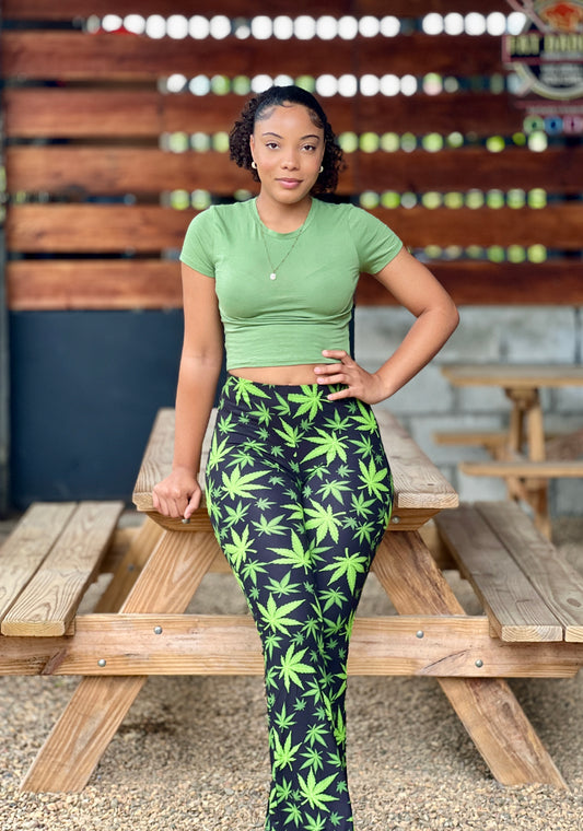 BLISSED OUT PRINTED PALAZZO PANTS