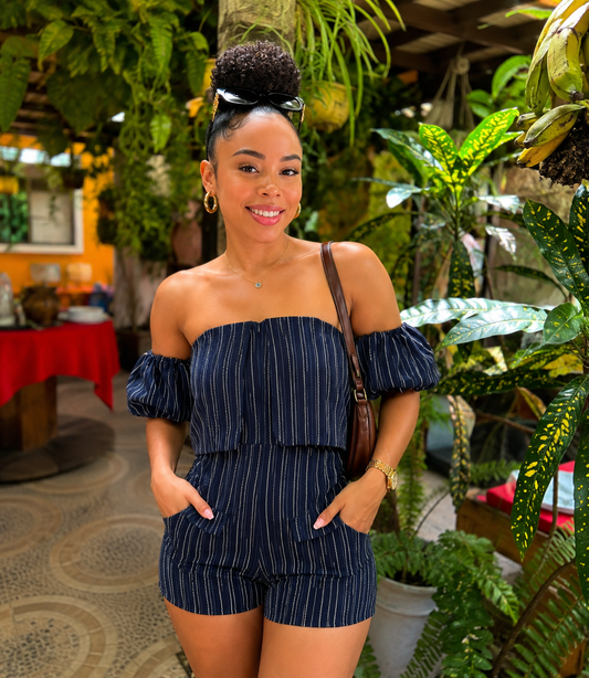 TIMELESS STRIPE ROMPER