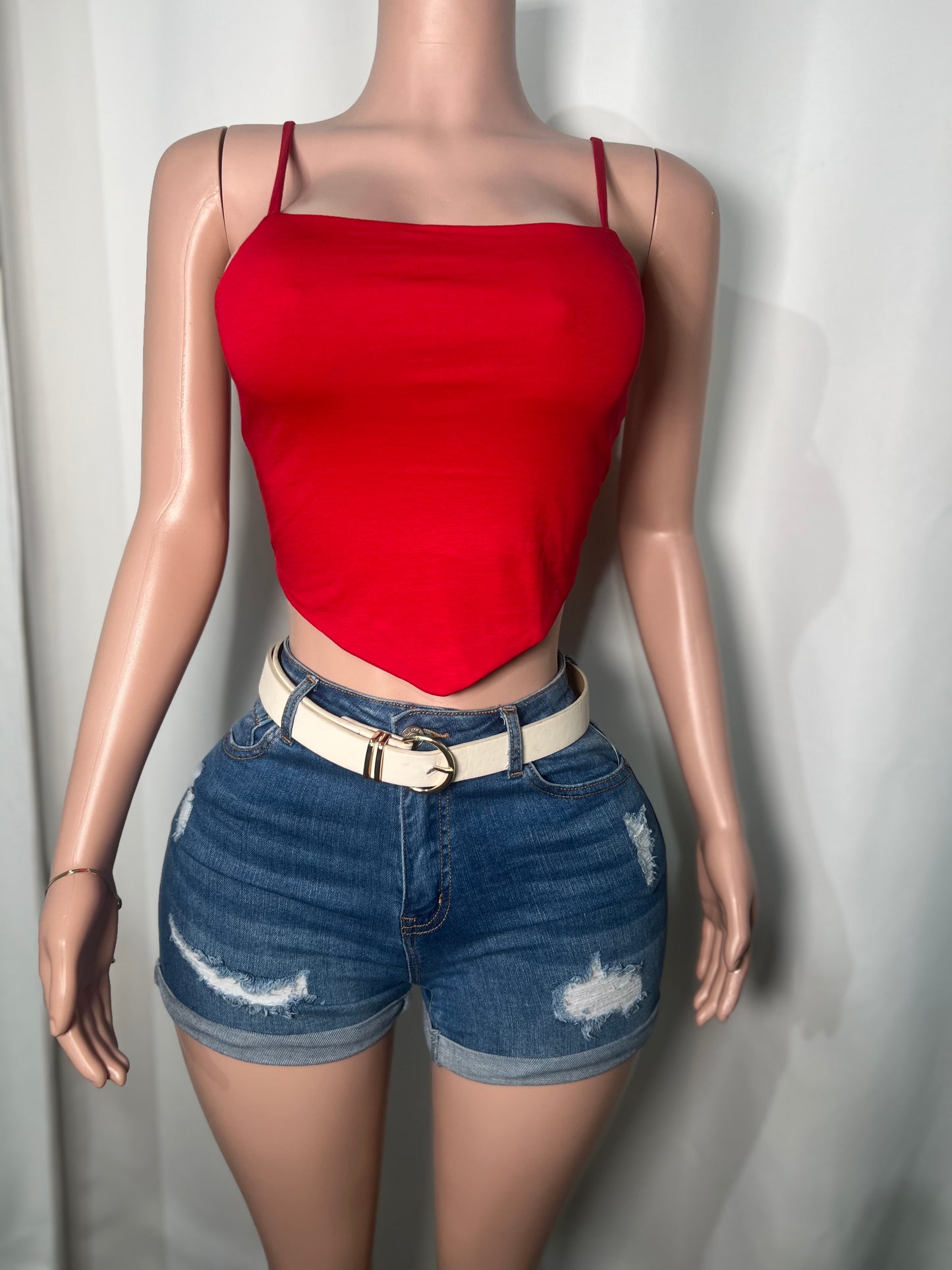 HALTER CORSET CROP TOP