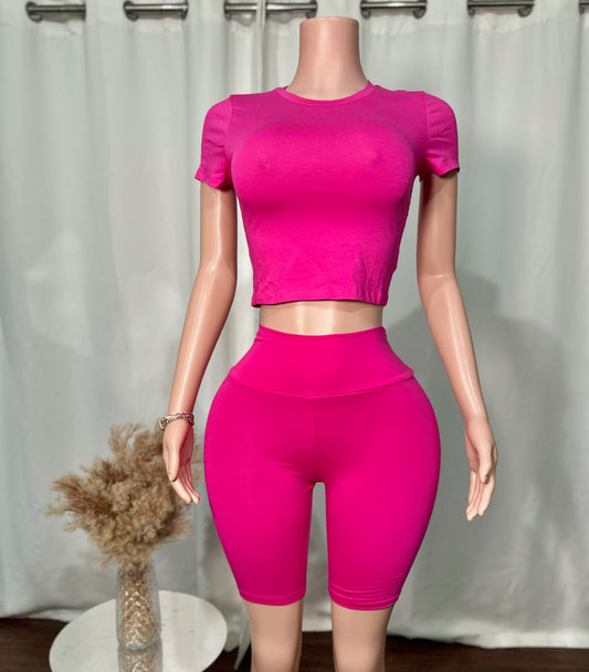 CATCH UP BIKER SHORT SET