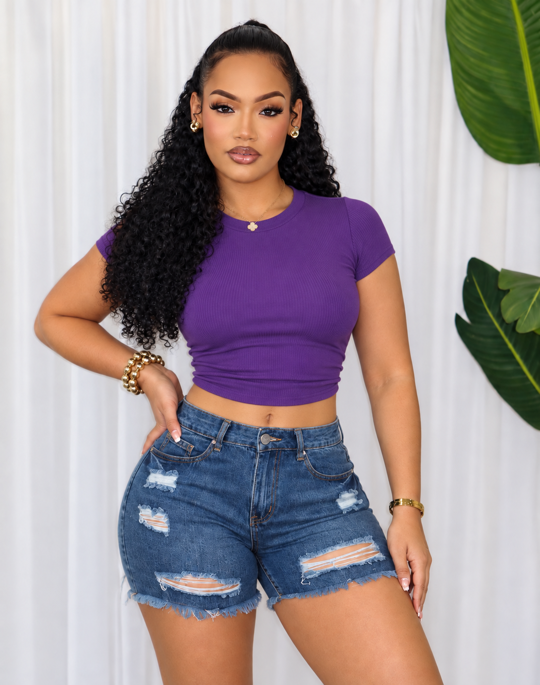 RIBBED OPEN BACK CROP TOP