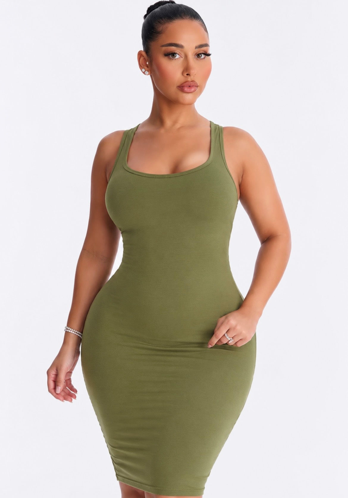 RACERBACK MIDI DRESS