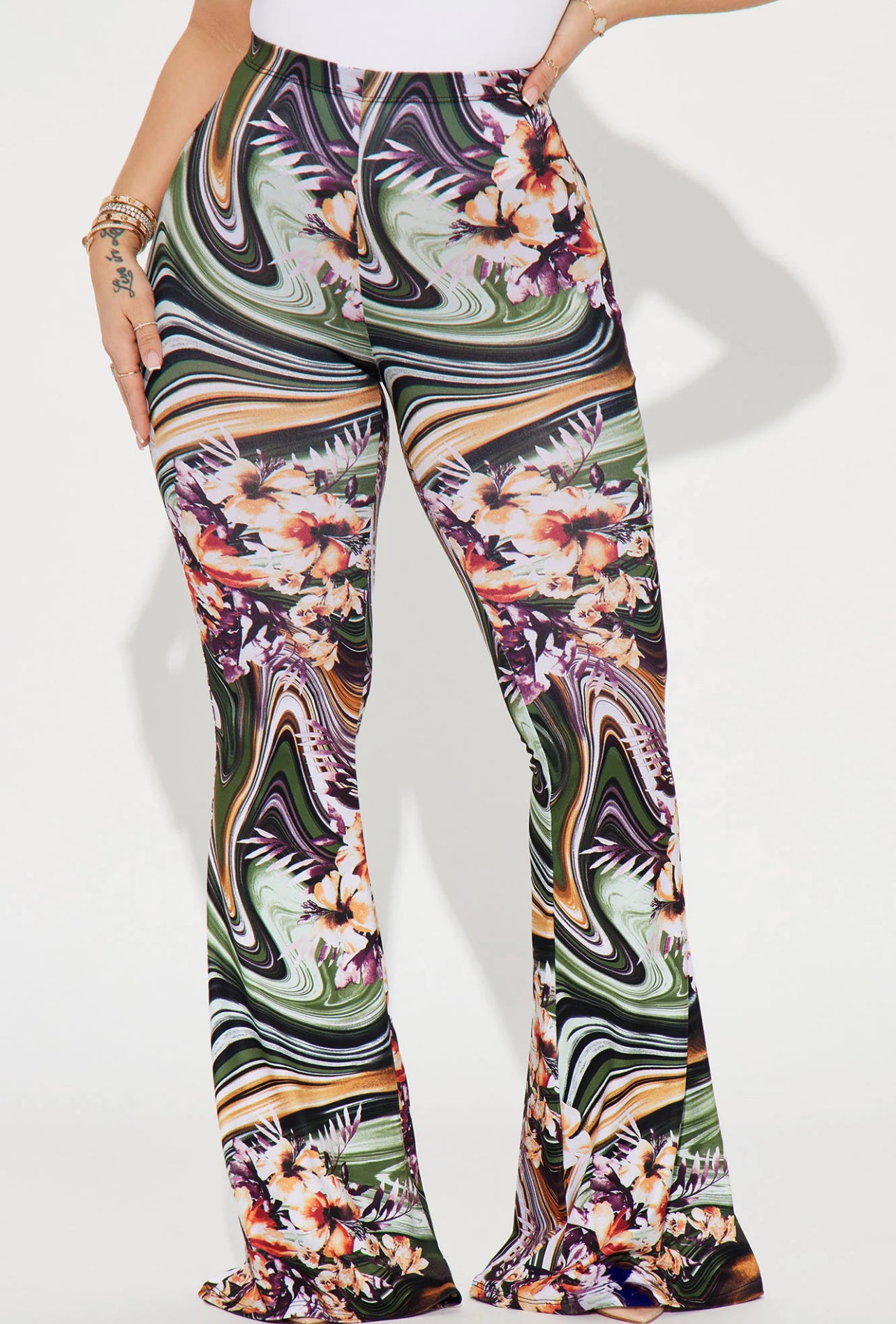 GET SWIRLY FLARE PANTS