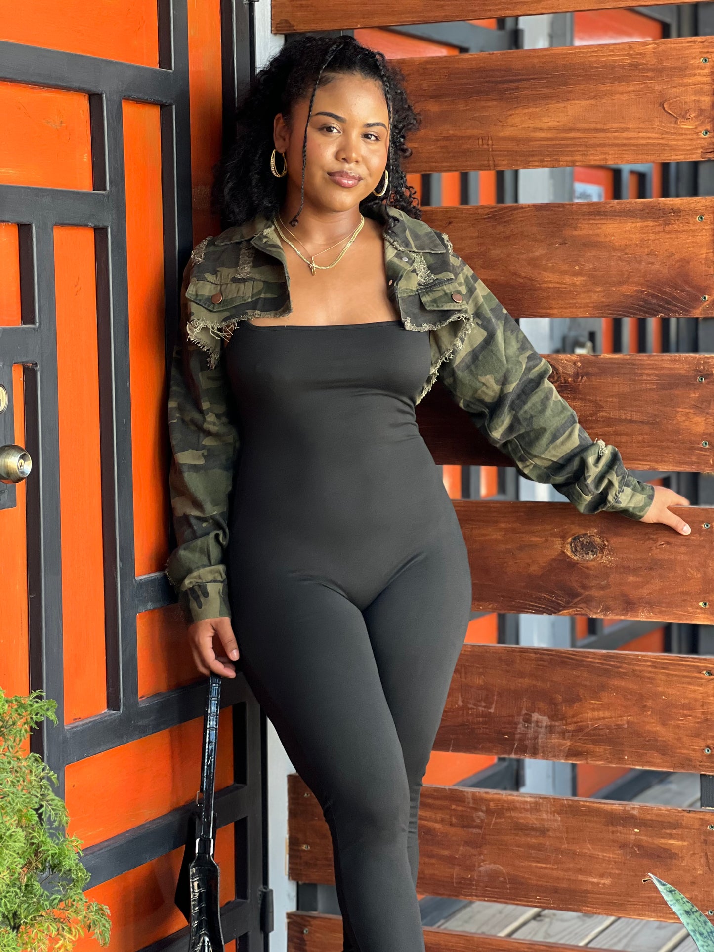 CAMO PRINT HALF-JACKET
