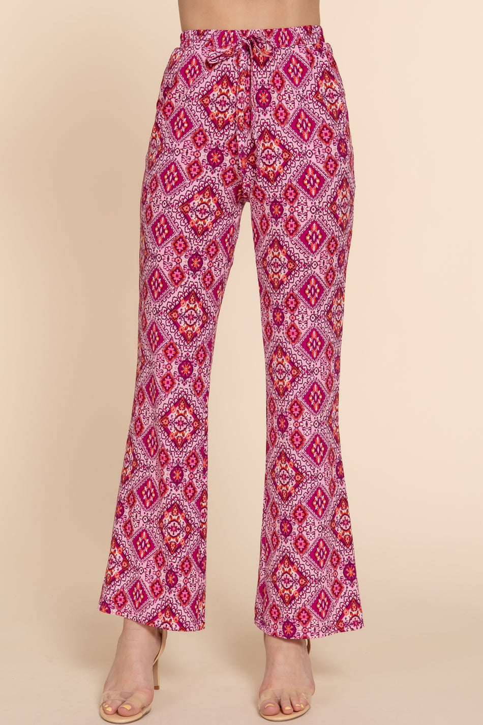 BLUSH FLARE DRAWSTRINGPANTS