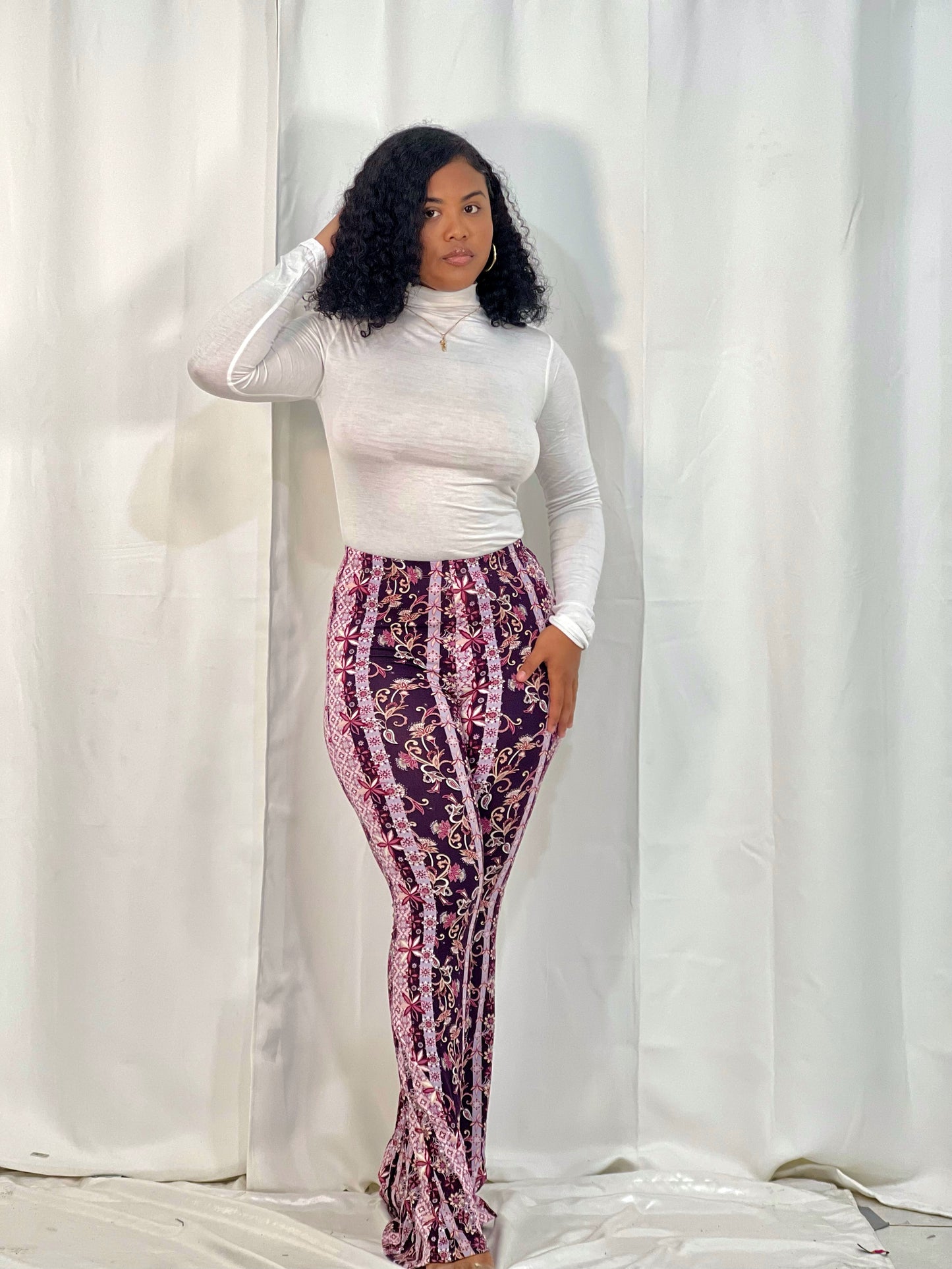 INDIE PRINT FLARE PANTS