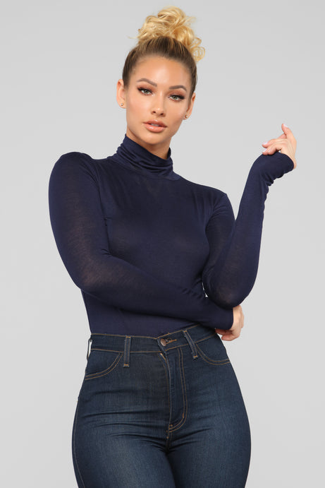MOCK NECK LONG SLEEVE BLOUSE
