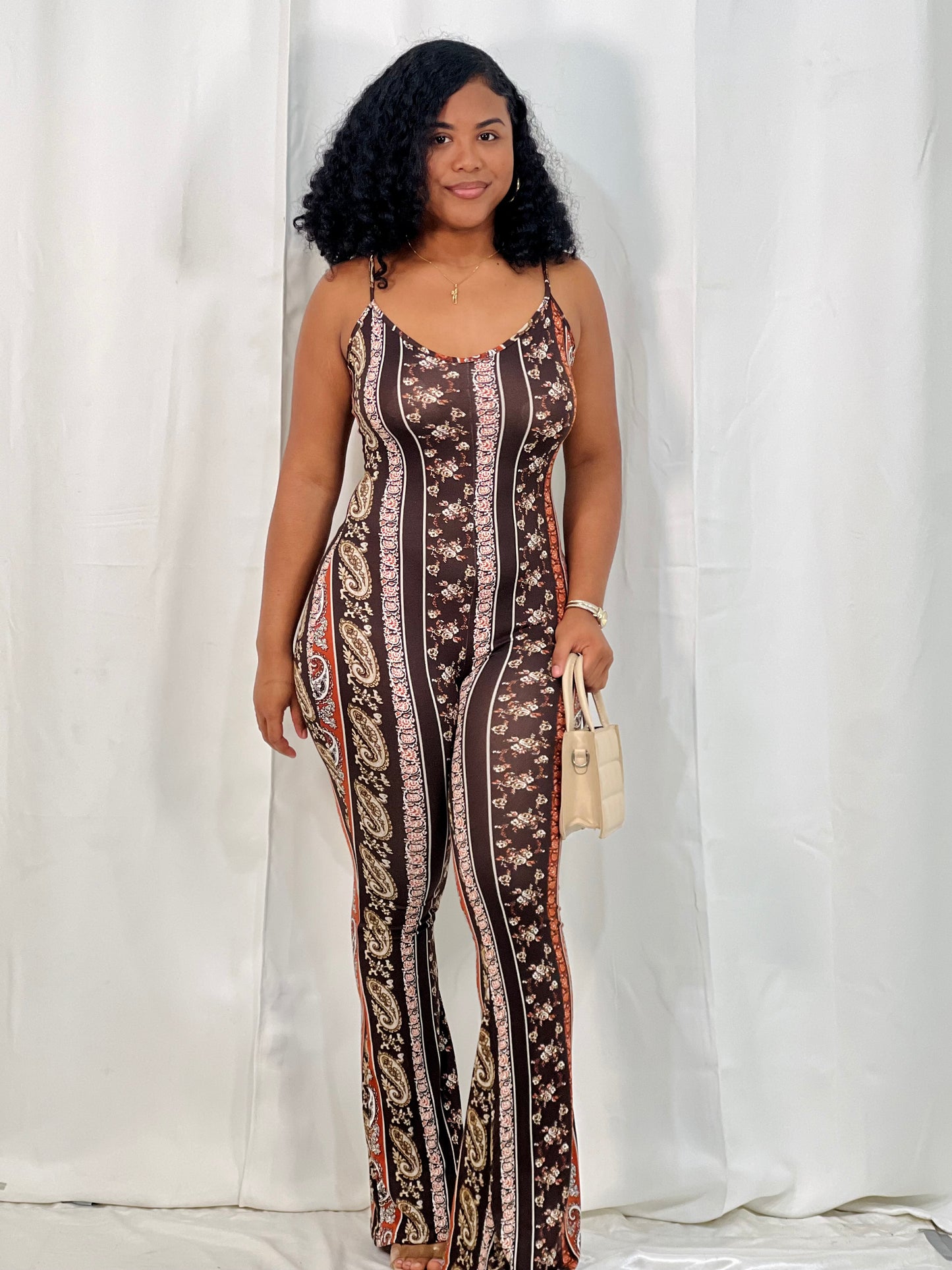 PAISLEY PARADISE FLARE JUMPSUIT