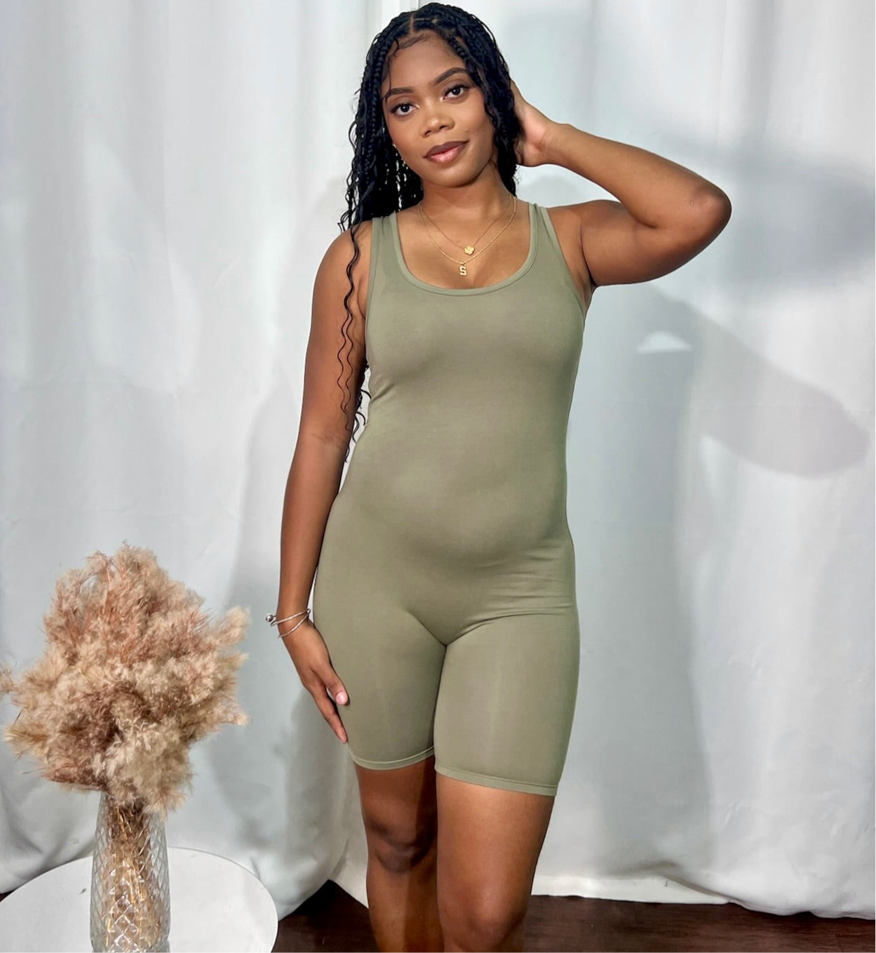 ALERIA SCOOP NECK ROMPER