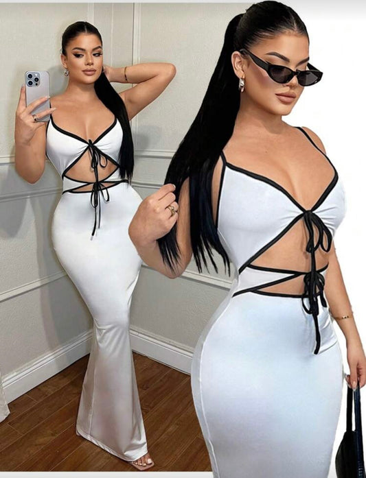 CONTRAST BODYCON DRESS