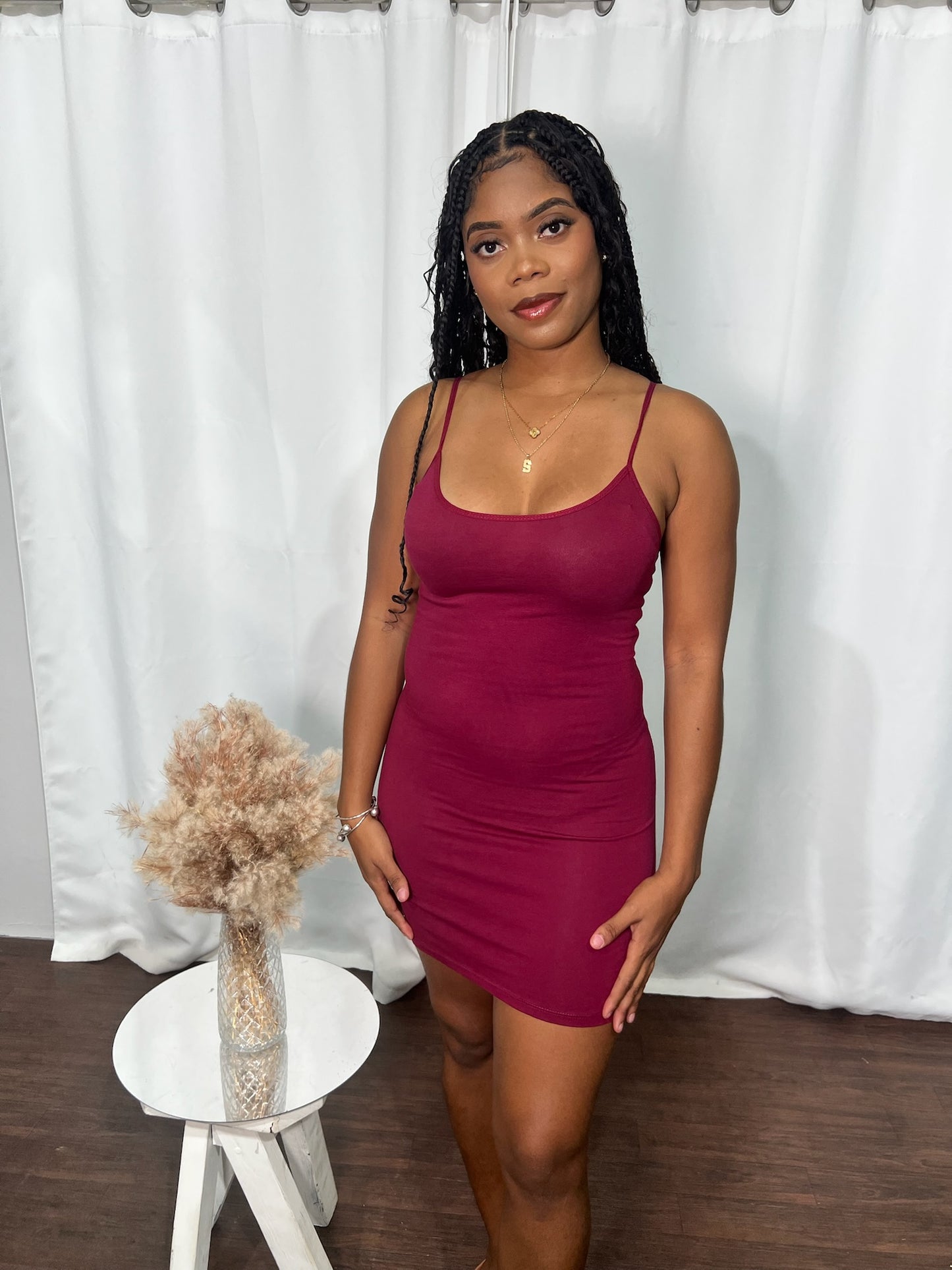 CAMI MINI DRESS W/ ADJUSTABLE STRAPS