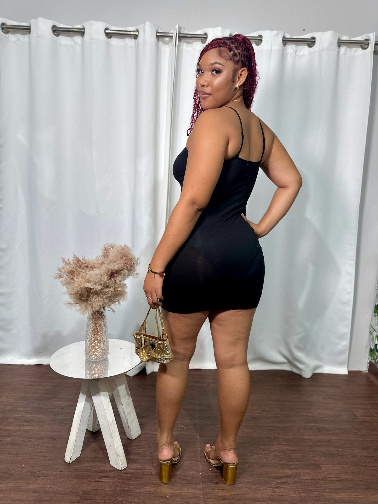 CAMI MINI DRESS W/ ADJUSTABLE STRAPS