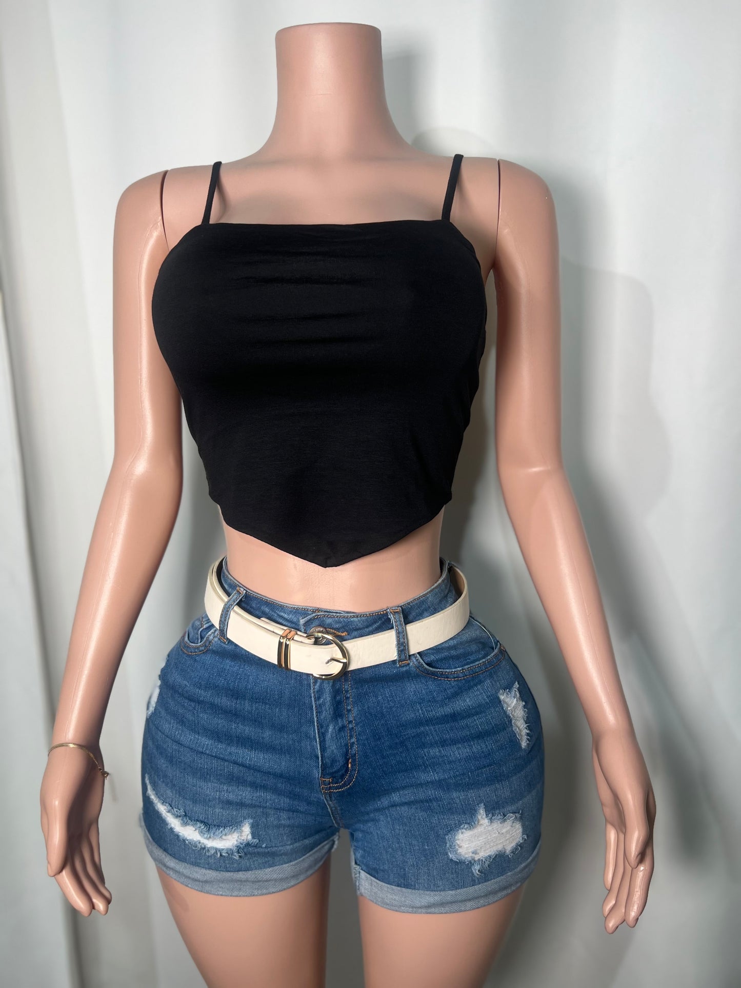 HALTER CORSET CROP TOP
