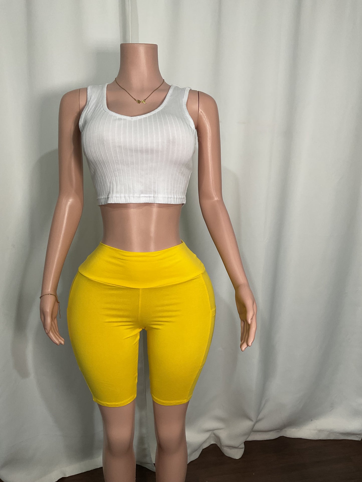 POCKET HIGH WAISTED BIKER SHORTS