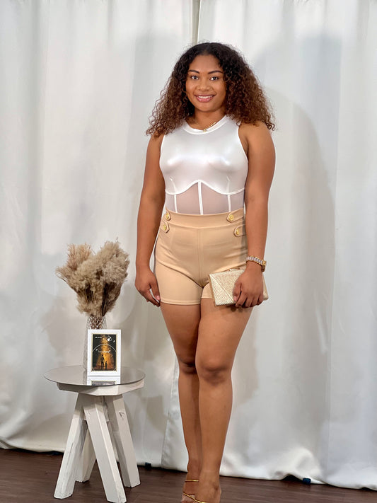 BACK TO THE BASICS ELASTIC WAIST SHORTS