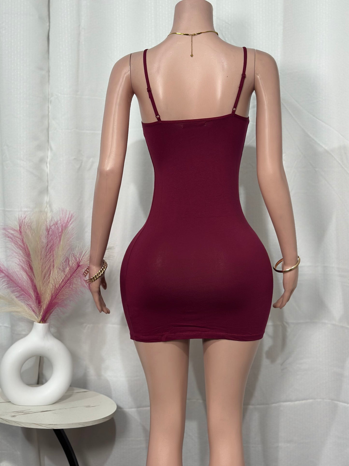 PLAIN CAMI MINI DRESS