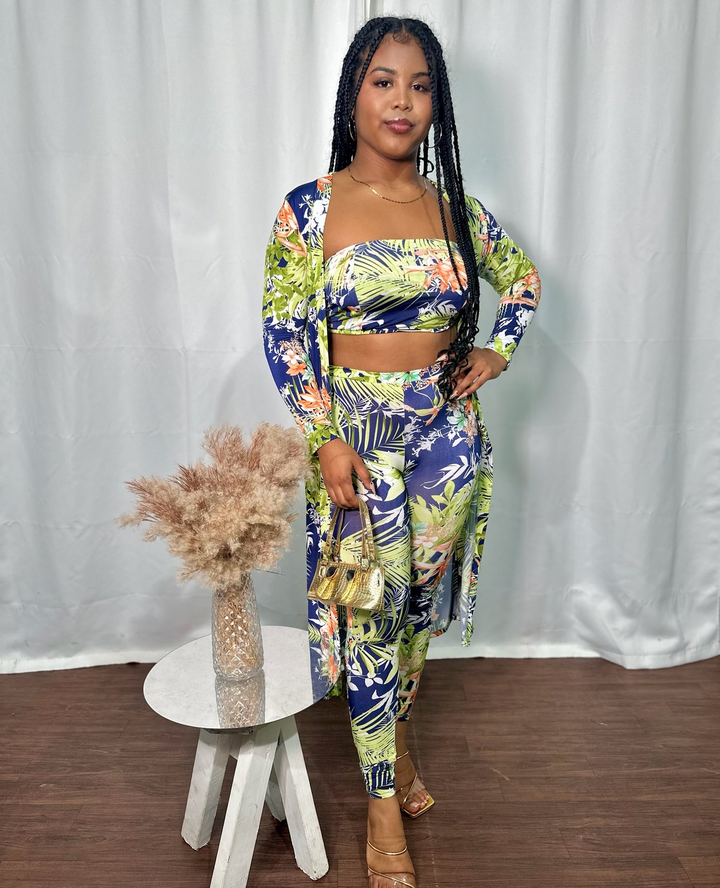 FLORAL 3PC CARDIGAN SET