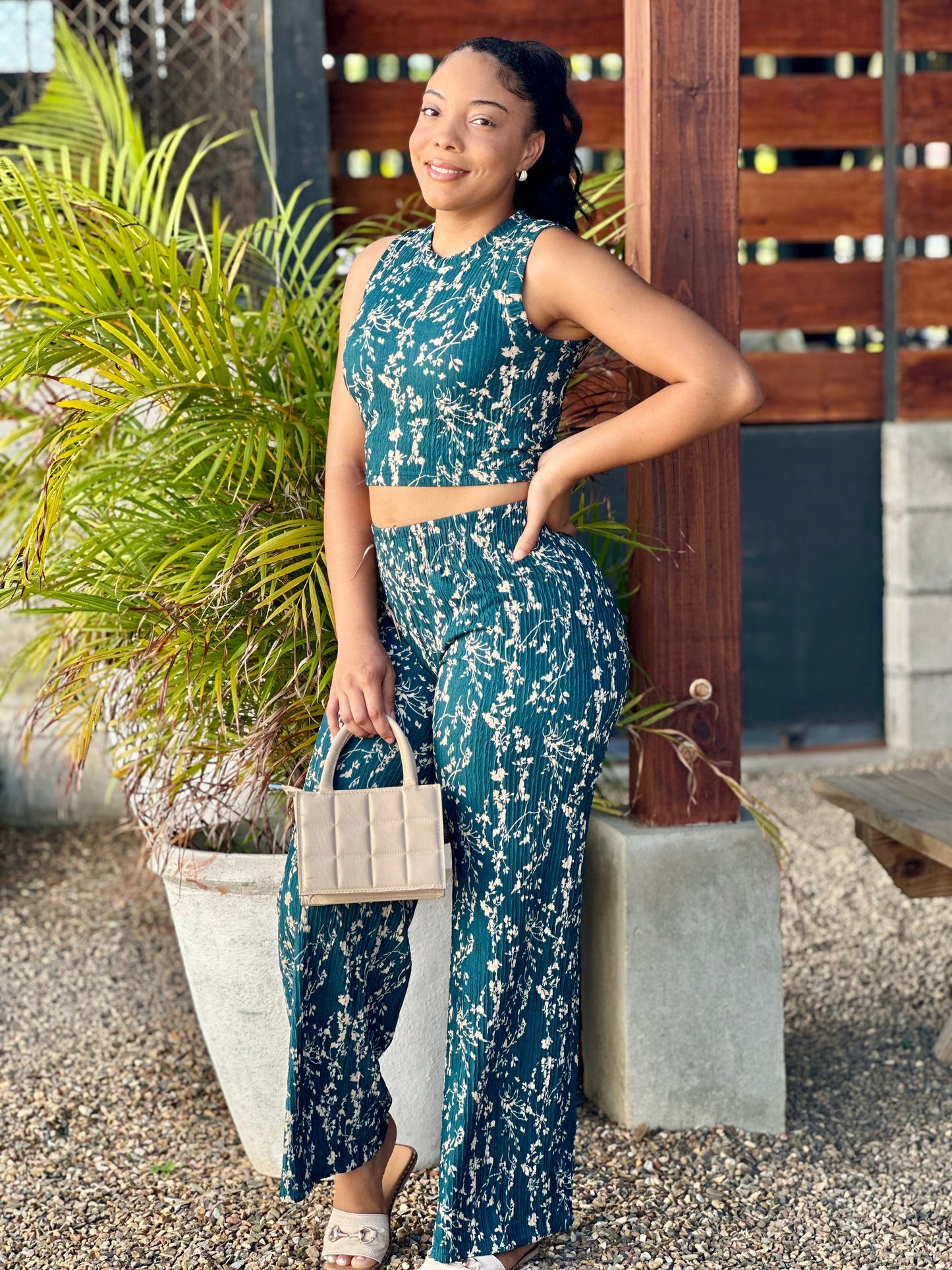 SAGE SIREN CRINKLED PANTS SET