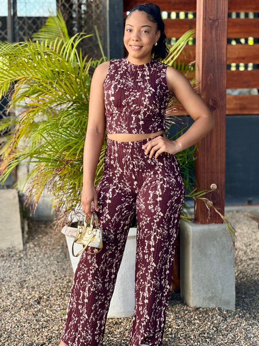 COCOA DAZE CRINKLED PANTS SET