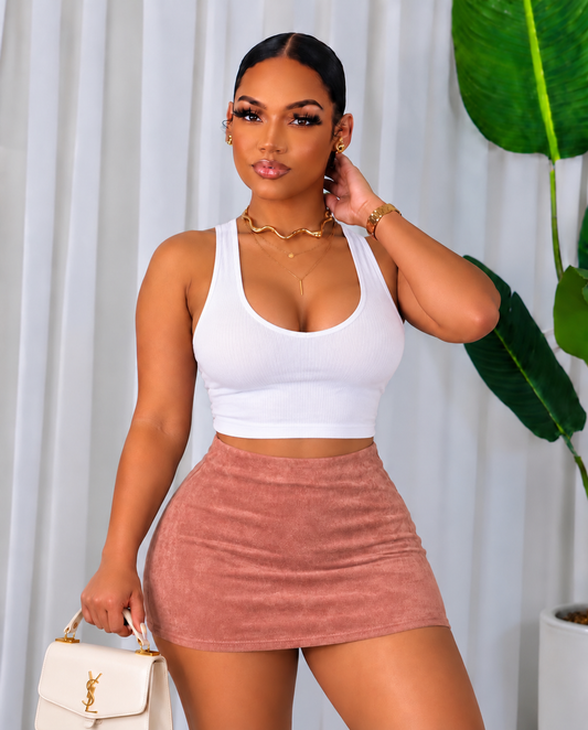SUEDE MINI SKIRT