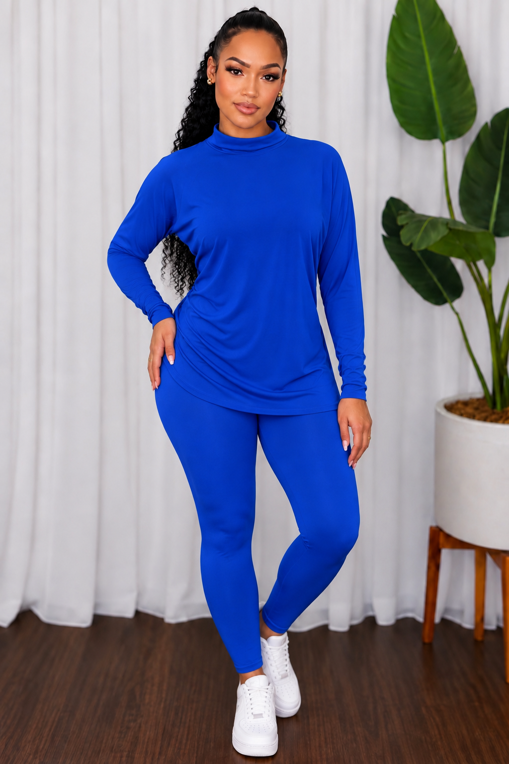 TURTLE NECK LONG SLEEVE LEGGINGS SET