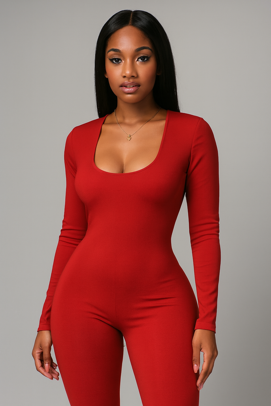 SWEETHEART STRETCH JUMPSUIT