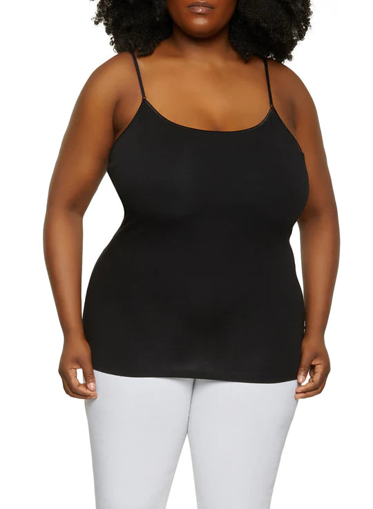 PLUS SIZE COTTON CAMI BLOUSE