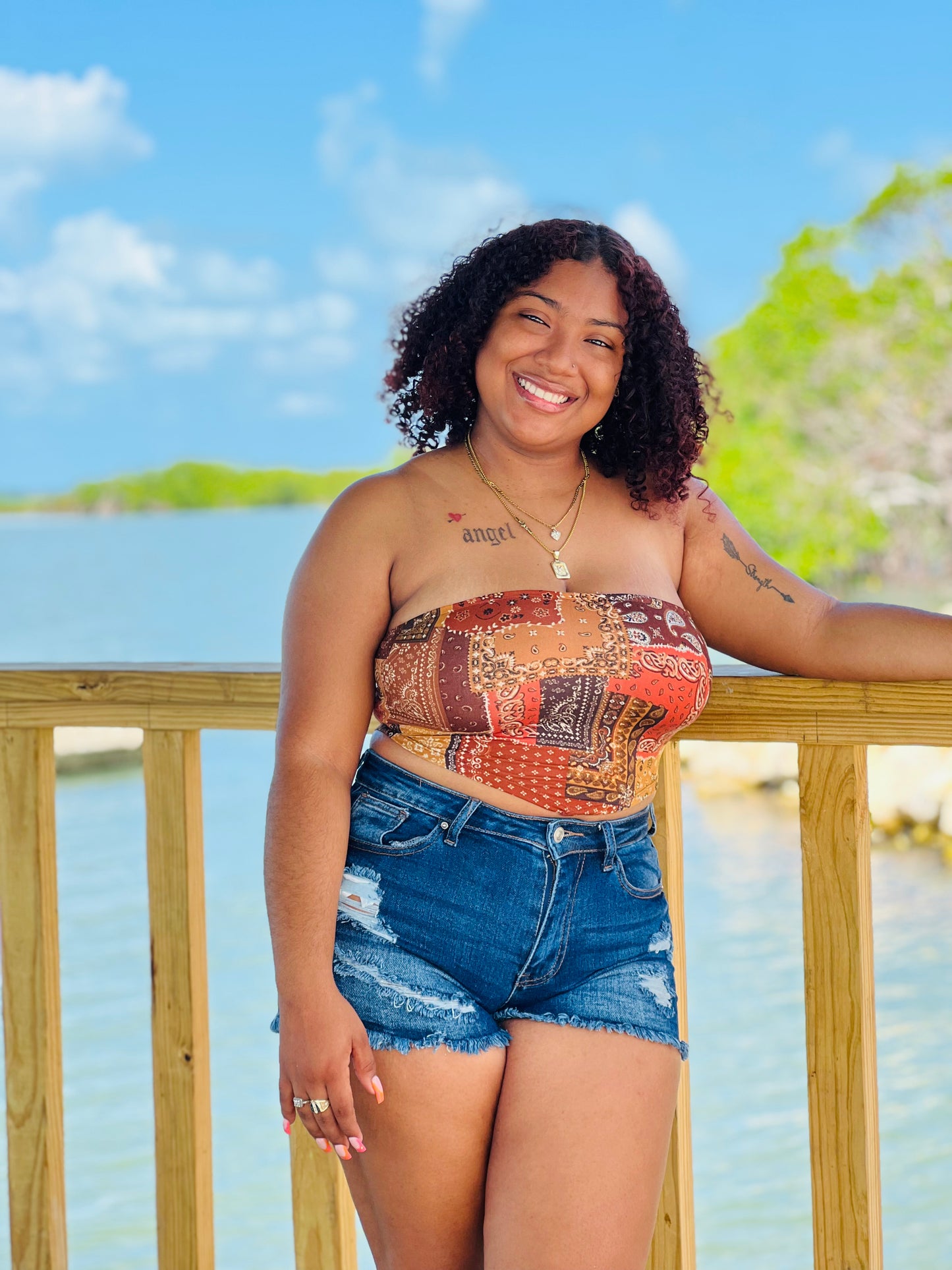 PAISLEY BANDANA CROP TOP