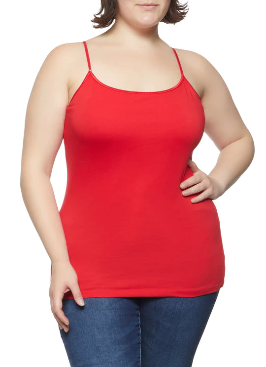 PLUS SIZE COTTON CAMI BLOUSE