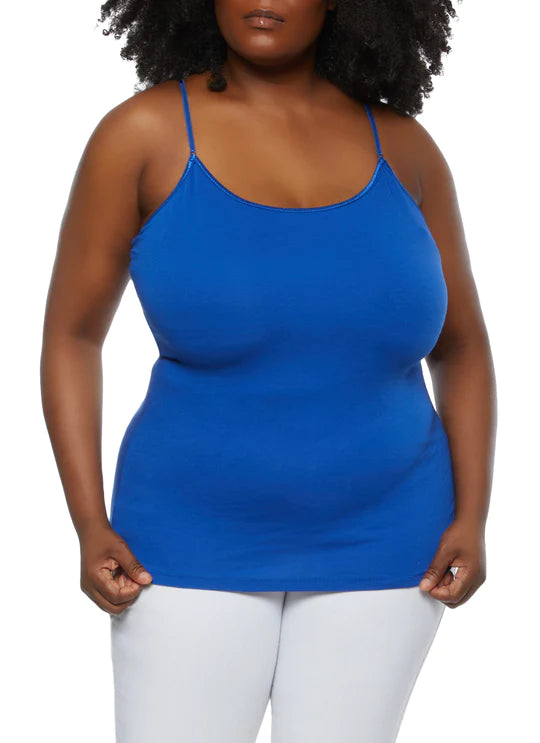 PLUS SIZE COTTON CAMI BLOUSE