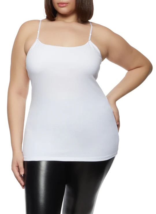 PLUS SIZE COTTON CAMI BLOUSE